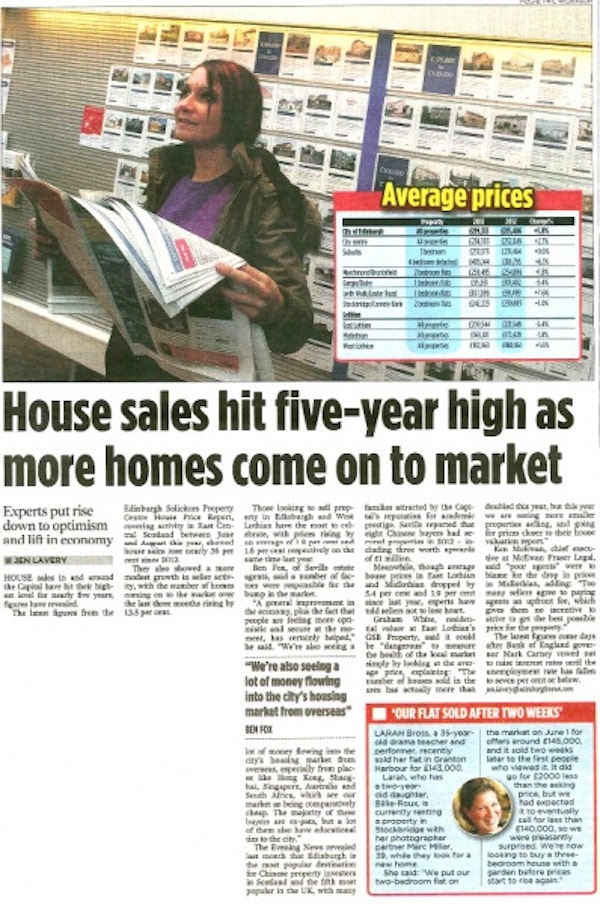 Evening News quotes McEwan Fraser Legal's CEO Ken McEwan
